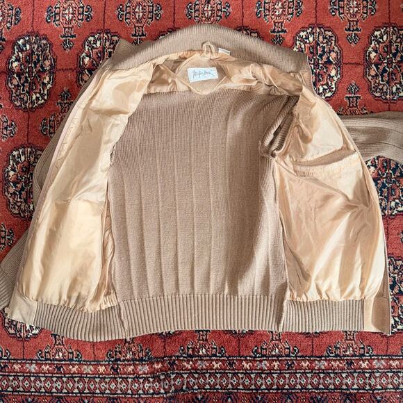 Mister Marr Men's M Vintage Tan Suede & Sweater Knit Jacket Full Zip - Picture 5 of 7